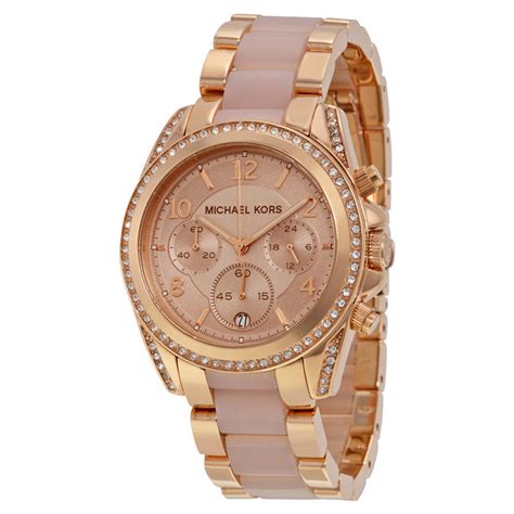 michael kors rose gold acetate watch|rose gold watch with numbers.